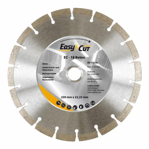 Diamantový řezný kotouč Cedima EC-18.1 230x22,23x2,4mm