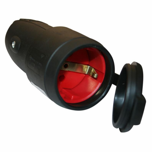 Prodlužovací zásuvka N&L, 3P, 16A, 250V, IP44, černá