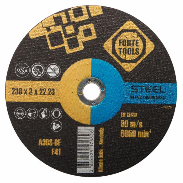 Řezný kotouč Forte tools, 230 x 3 x 22,23 mm
