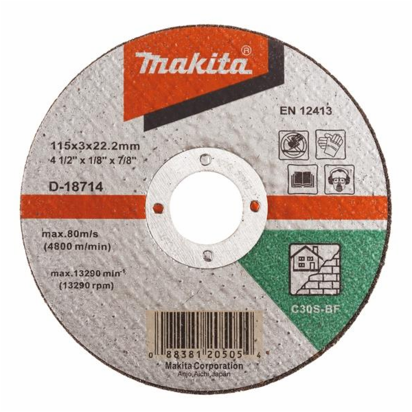 Řezací kotouč Makita, 115 x 3 x 22,23 mm