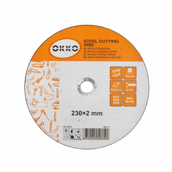 Řezný kotouč na kov OKKO 230x2,0mm