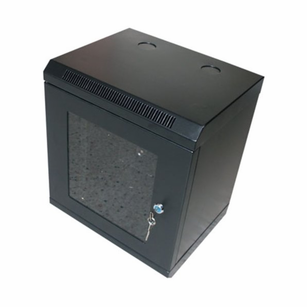 OCRACK 10" OCC-10-6U-SBK rozvaděč nástěnný 6U/280mm sklen...
