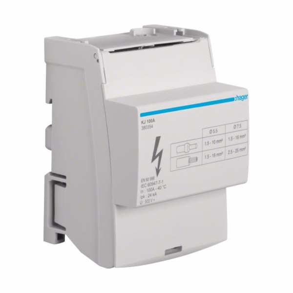 Hager Distribuční blok 4-pólový 100 A (KJ100A)