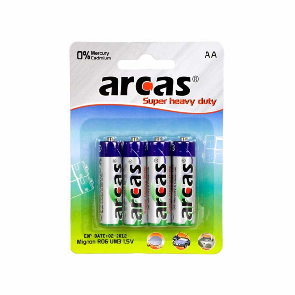 ARCAS Batéria R06, Zink-oxid AA, 4ks