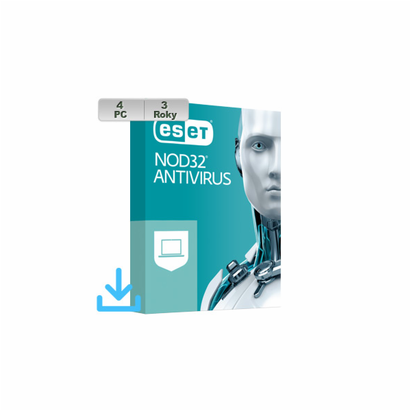 ESET NOD32 Antivirus 20XX 4PC na 3r El.lic