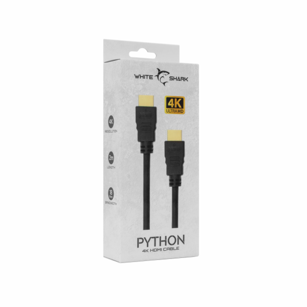 White Shark Python kabel HDMI-HDMI 2.0 M/M 2m 4K @ 60Hz