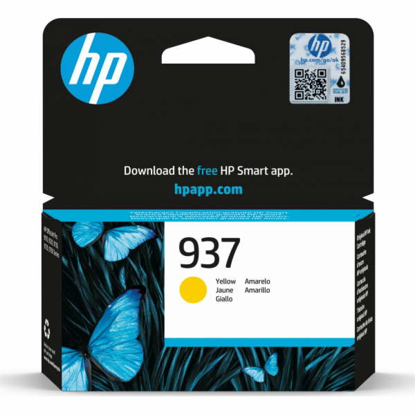 HP 937 Yellow Original Ink Cartridge (800 pages)