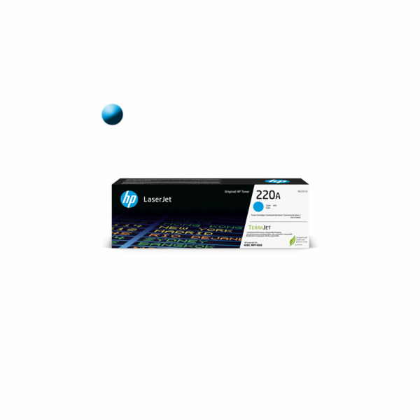 HP 220A Toner W2201A, azúrový (cyan)