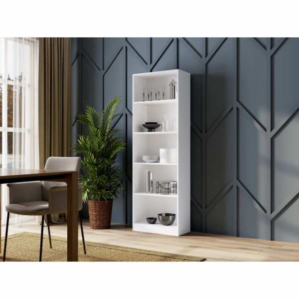 Topeshop R60 bílá regálová knihovna