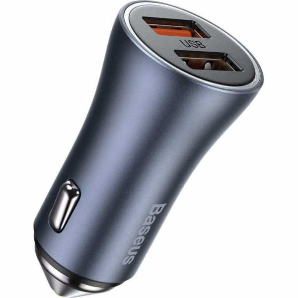 NABÍJEČKA DO AUTO 2XUSB QC4.0 40W ŠEDÁ