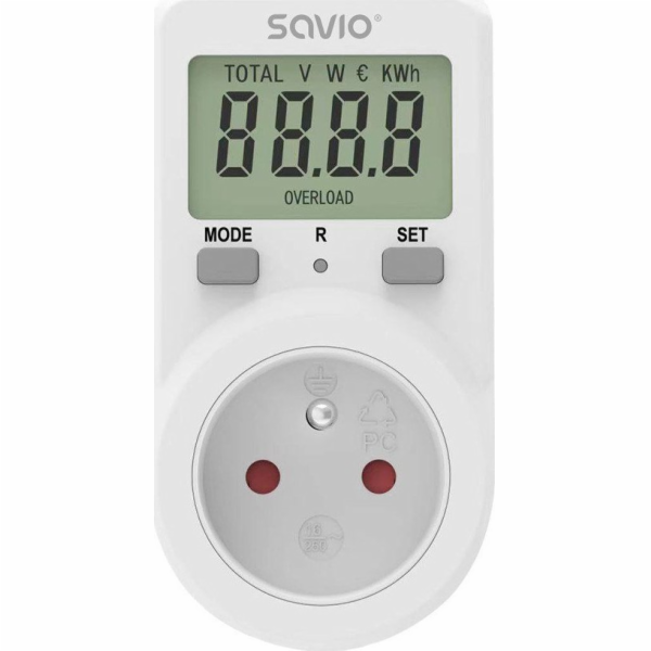 Wattmetr s LCD displejem, 16A, 3680W, AE-02