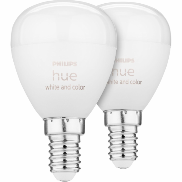 Philips Hue LED Luster E14 2pack 5,1W 470lm White Color A...