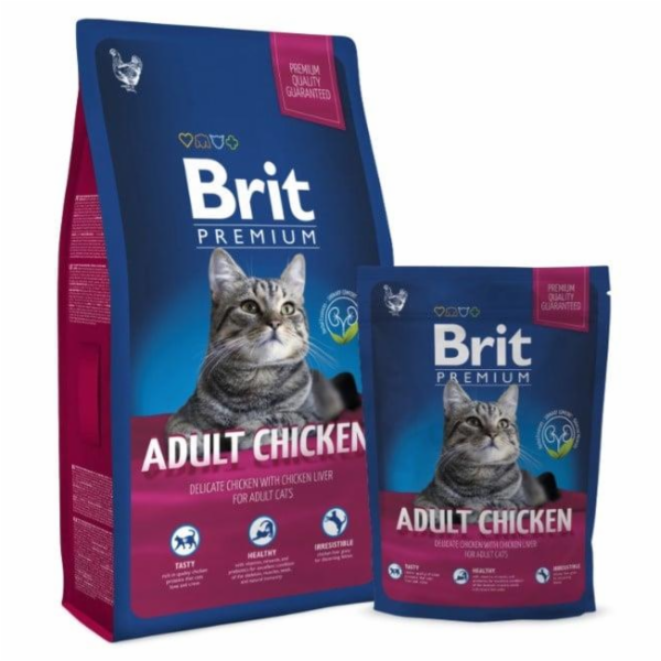 Suché krmivo pro kočky Brit Premium, s kuřecím masem, 1,5 kg
