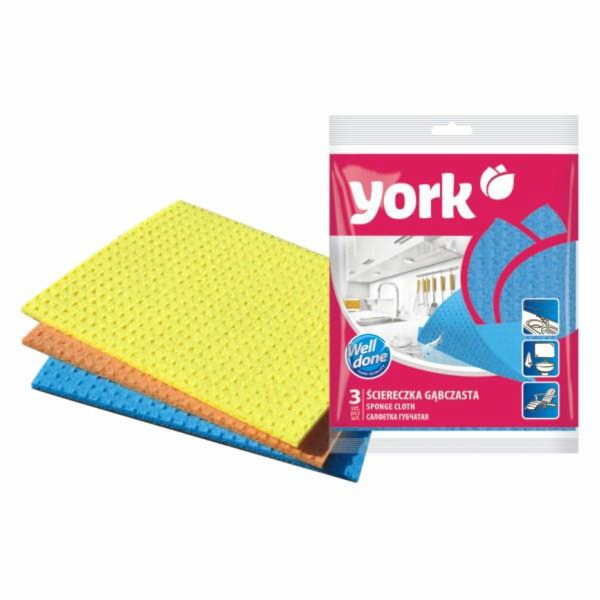 Sada mokrého hadříku York, 3 ks, 17,5 x 15,5 cm