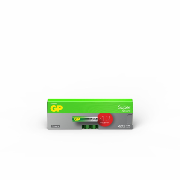 Prvky GP SUPER ALKALINE AAA/LR03, 1,5V, 12 ks.