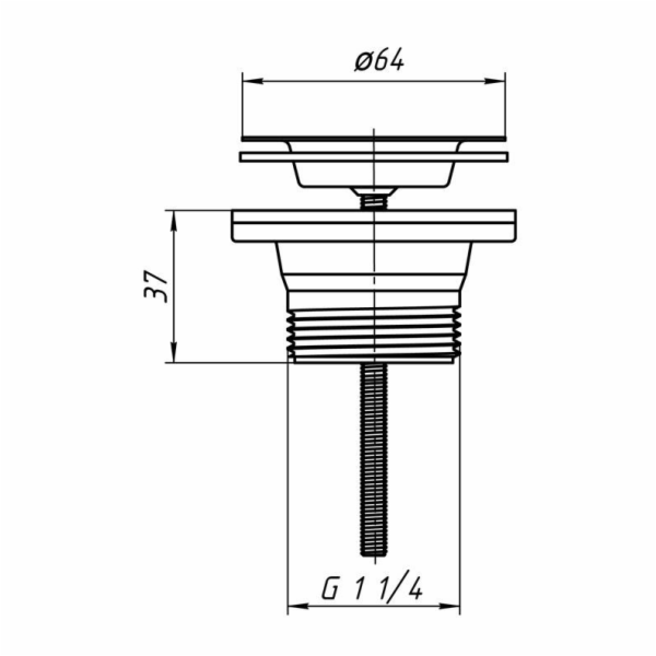 Sifonový ventil Aniplast M170 D64 XA-01
