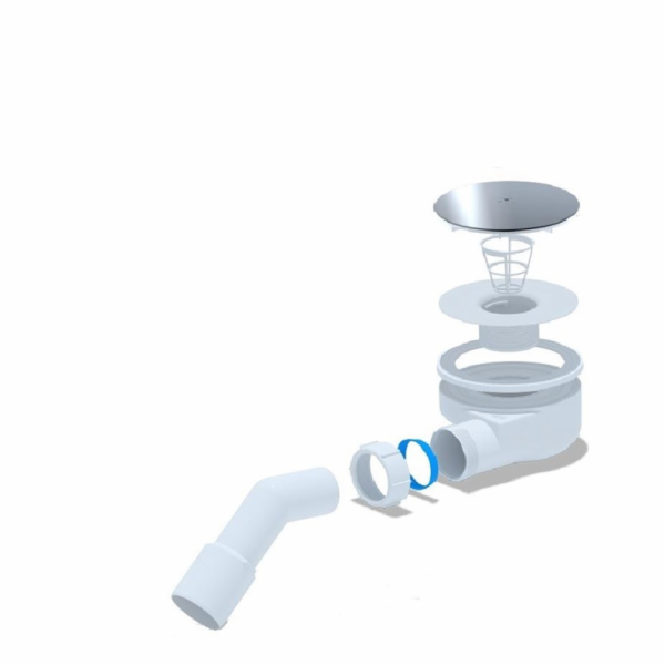 NÍZKÝ SIPHON PRO SPRCHOVOU VANIČKU 90MM CHROM