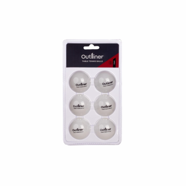 Míčky na stolní tenis Outliner, 40 mm, 6 ks.