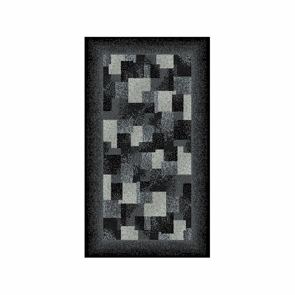 Koberec ALFA, 170×120 mm, černá, šedá