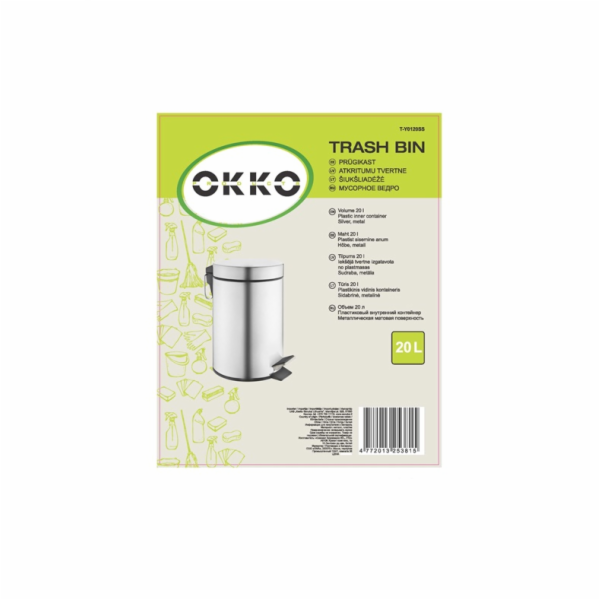 Koš OKKO T-Y0120SS, 20 l, mat. stříbrný