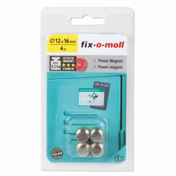 Magnety Fix-O-Moll 3562820, 12 x 16 mm, 4 ks.