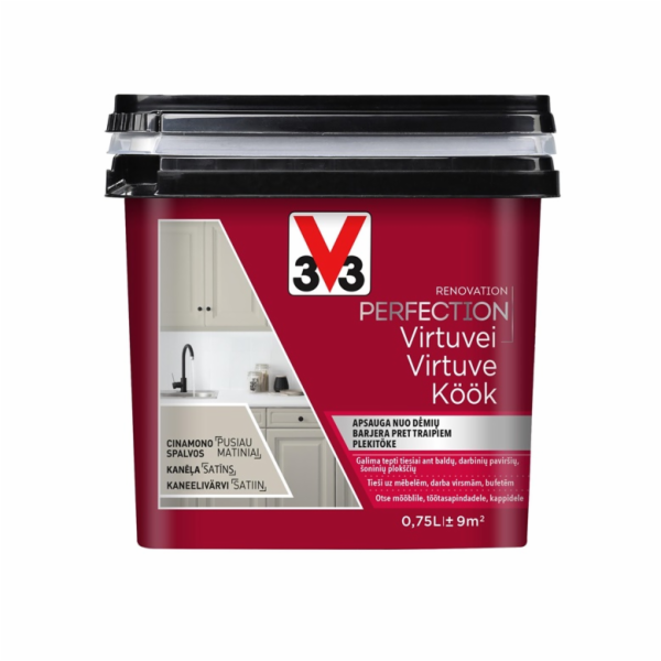 Smaltovaná barva V33 Perfection Kitchen, 0,75 l, skořice
