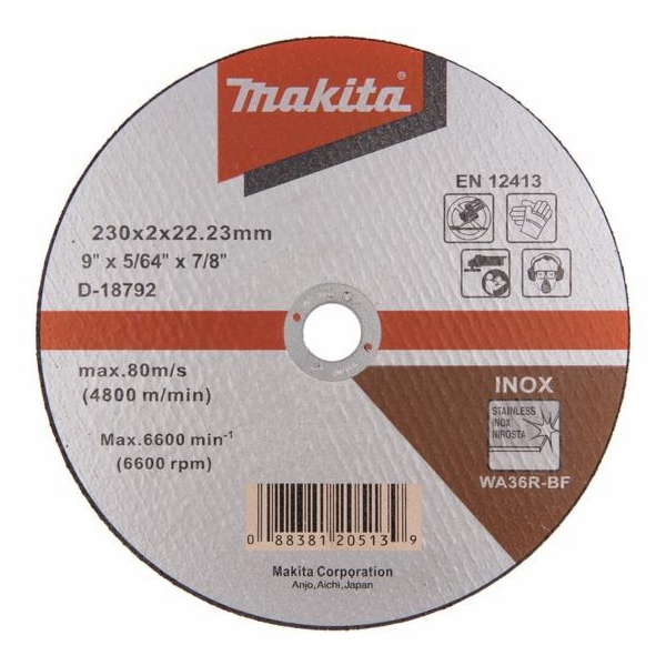 Řezací kotouč Makita D-18792, 230 x 2 x 22,23 mm