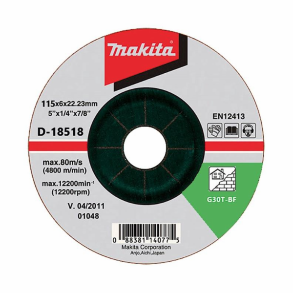 Brusný kotouč Makita D-18518, 125x6x22,23 mm