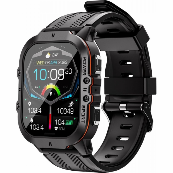 Chytré hodinky BT20 Rugged 1,96" 350 mAh oranžové