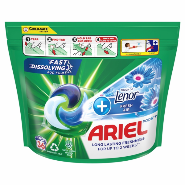 KAPSLE NA MYTÍ ARIEL FRESH AIR 36 JEDNOTEK