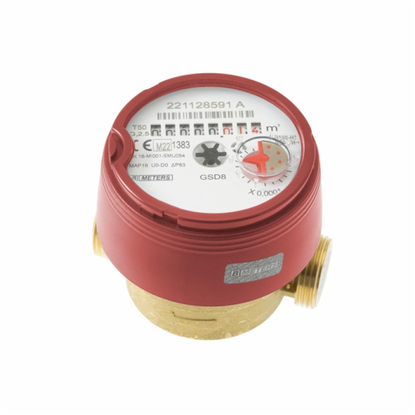 Měřič teplé vody dn15 80 mm 2,5 m3/h R100