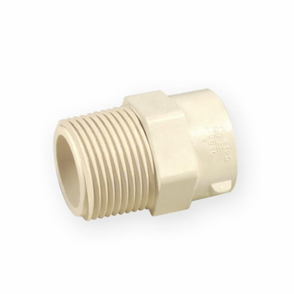 Spojka 4704-007, PVC-C, 3/4" vnější závit/vnitřní lepidlo