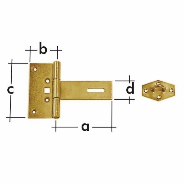Závora dveří Domax 613201/871101, žlutá, 150 mm x 100 mm