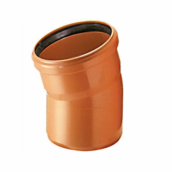 Venkovní drenážní koleno Wavin, O 160 mm, 15°
