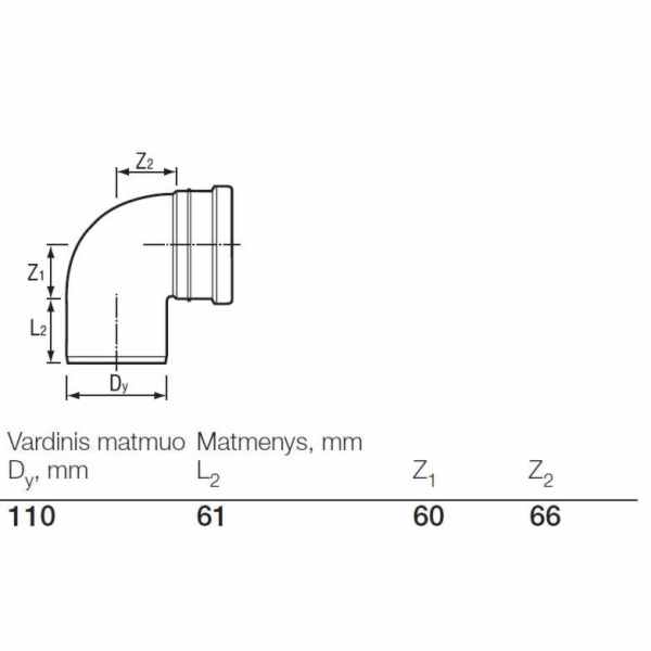 Venkovní drenážní koleno Wavin, O 110 mm, 88,5°
