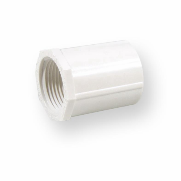 Spojka 435-005, PVC-U, 1/2" vnitřní závit/lepidlo vnitřní