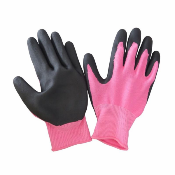 Dámské rukavice potažené nitrilovou pěnou, velikost M