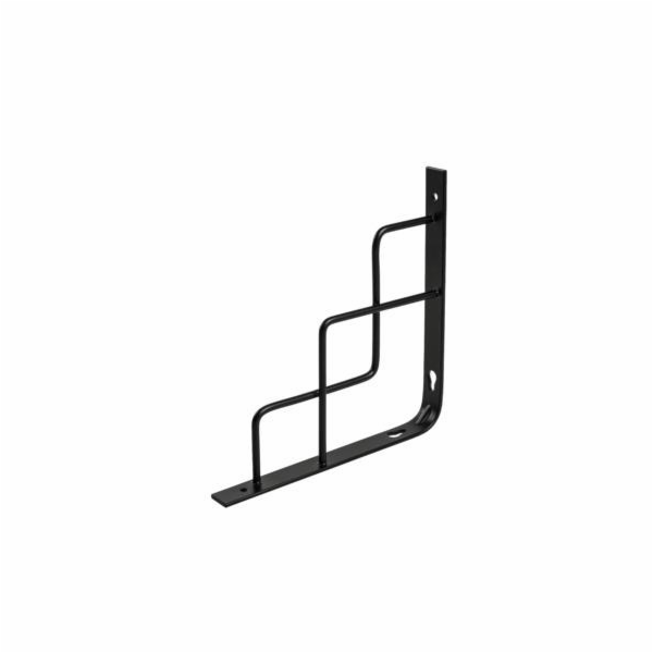 Policový držák HAUSHALT HH81718, 200×200 mm, černý