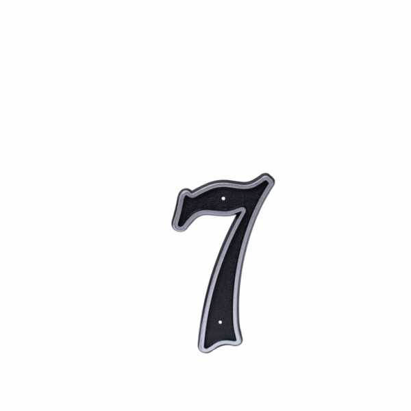 Číslo "7", plast, černá, 150 mm