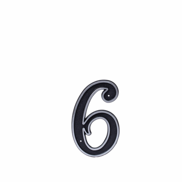 Číslo "6", plast, černá, 150 mm