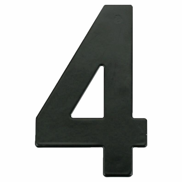 Číslo "4", matná černá, 145 mm