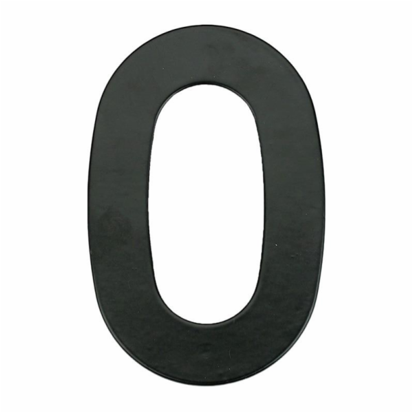Číslo "0", matná černá, 145 mm