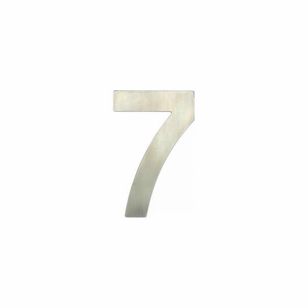 Číslo dveří "7", nerezová ocel, 62 mm