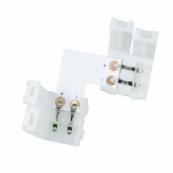 Konektor pro LED pásek LED-CON-L10, tvar L 10mm, nalisovací