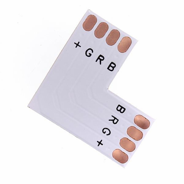 Konektor pro RGB LED pásek LED-SOLD-L-RGB, tvar L 10mm