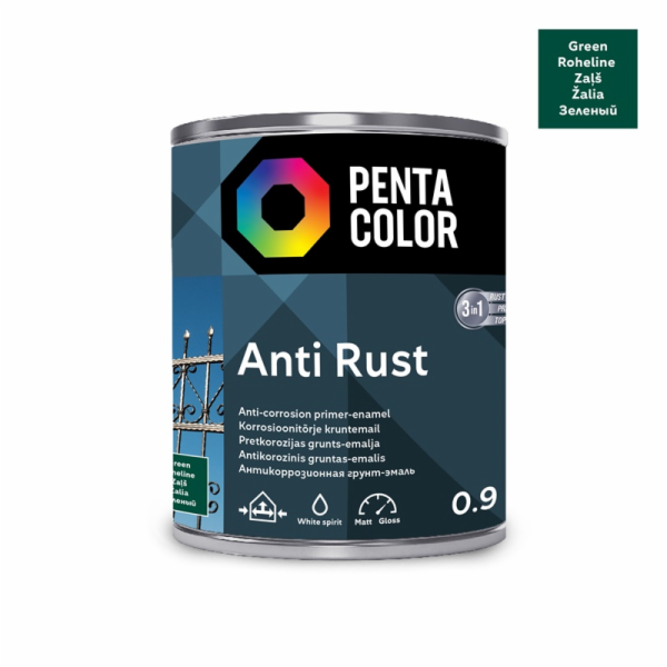 ZELENÁ ANTIKOROZNÍ NÁTĚROVÝ ZÁKLAD "ANTIRUST" (0,9 l)