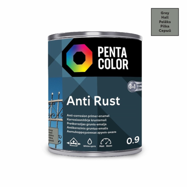 ŠEDÉ ANTIKOROZNÍ BARVY-ZÁKLADNÍ ZÁKLAD "ANTIRUST" (0,9l)