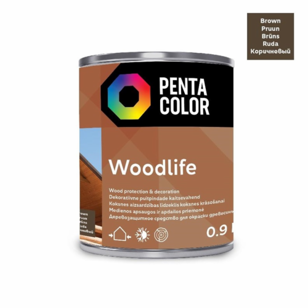 Impregnant Pentacolor Woodlife, hnědý, 0,9l