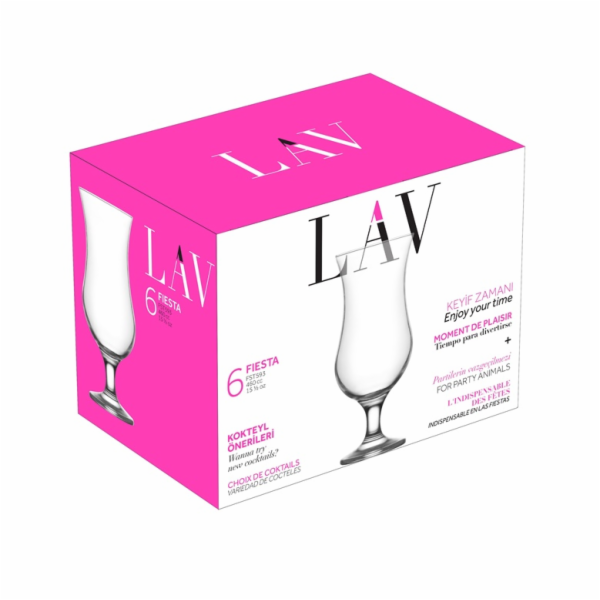 Sklenice na koktejly LAV FIESTA FST593F, 460 ml, 6 ks.