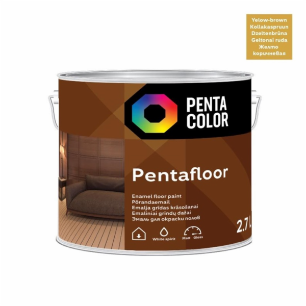 Barva na podlahu Pentacolor Pentafloor, žlutohnědá, 2,7l